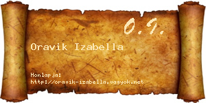 Oravik Izabella névjegykártya
